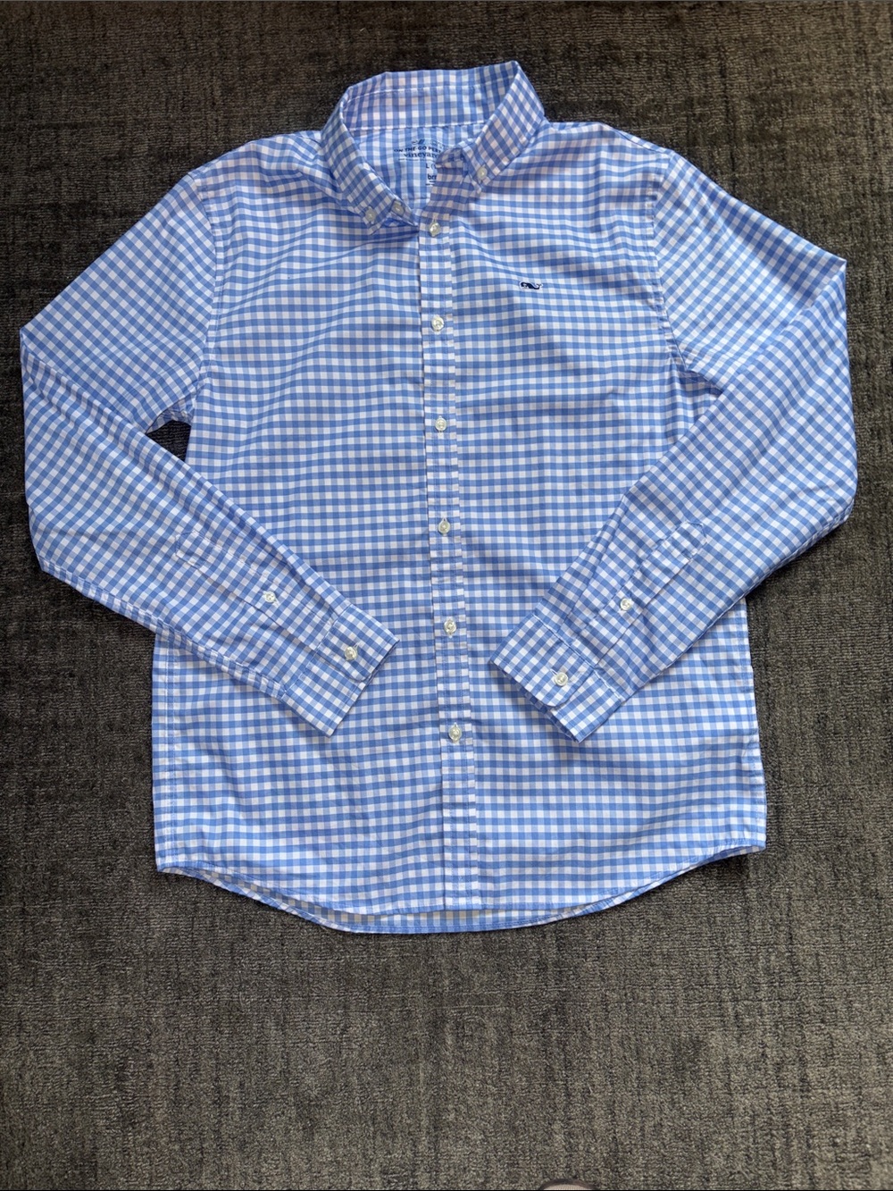 Vineyard Vines Boys On The Go Performance Gingham Button-Down Shirt